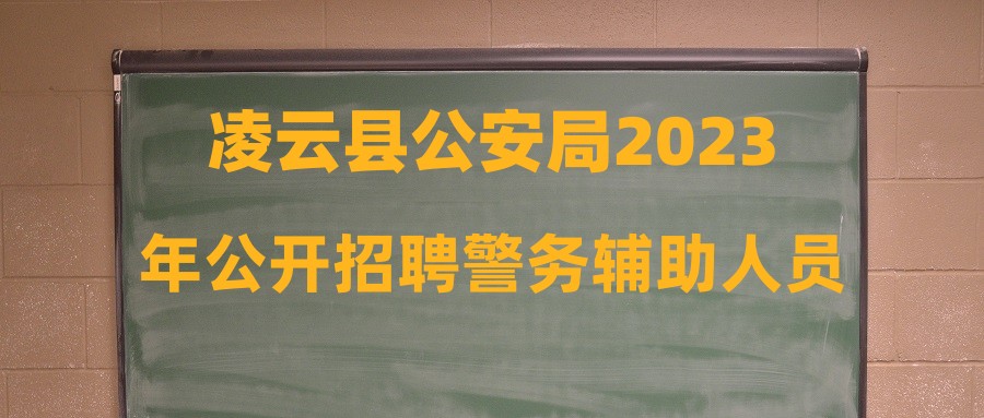 凌云县公安局最新招聘信息全面解读